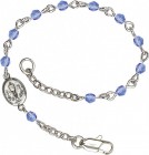 Girls Silver Chalice First Communion Bracelet 4mm Crystal Beads