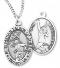 Women's St. Sebastian Tennis Medal Sterling Silver