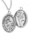 Women's St. Sebastian Cross Country and Track Medal Sterling Silver