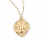 Girl's Wide Budded Edge Miraculous Pendant