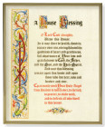 House Blessing 8x10 Gold Trim Plaque