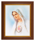 Immaculate Heart of Mary 8x10 Textured Artboard Dark Walnut Frame