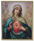 Immaculate Heart of Mary Gold Frame 11x14 Plaque