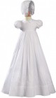 Irish Baptism Gown with Floral Shamrock Embroidery