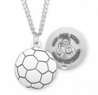 Jesus Christ Soccer Medal Sterling Silver