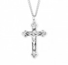 Large Men's Crucifix with Scroll Leaf Tips