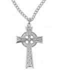 Large Men's Sterling Silver Celtic Cross Pendant