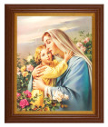 Madonna and Child 8x10 Textured Artboard Dark Walnut Frame