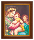 Madonna and Child by Raphael 8x10 Textured Artboard Dark Walnut Frame