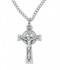 Men's Celtic Crucifix Pendant Sterling Silver or Pewter