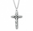 Men's Crucifix Necklace with Art Deco Details