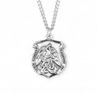 Men's Hand Etched Saint Michael Badge Medal