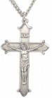 Men's Matte Finish Flat Cross Point Edge Crucifix