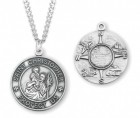 Men's Military Theme St Christopher Necklace