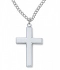 Men's Plain High Polish Sterling Silver Cross Pendant