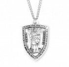 Men's Pointed Shield Saint Michael Necklace