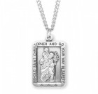 Men's Rectangular Behold St Christopher Necklace