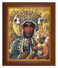 Our Lady of Czestochowa 8x10 Textured Artboard Dark Walnut Frame