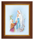 Our Lady of Lourdes 8x10 Textured Artboard Dark Walnut Frame