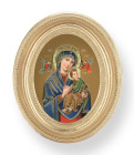 Our Lady of Perpetual Help Small 4.5 Inch Oval Framed Print