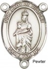 Our Lady of Victory Rosary Centerpiece Sterling Silver or Pewter