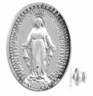 Oval Miraculous Lapel Pin Sterling Silver