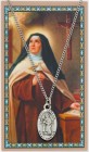 Oval St. Teresa of Avila Medal with Prayer Card