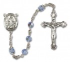 St. Bernadine Sterling Silver Heirloom Rosary Fancy Crucifix
