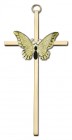 Resurrection Butterfly Wall Cross in Yellow 6“