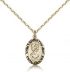 Women's Oval St. Christopher Pray For Us Necklace