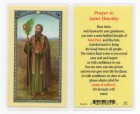 St. Timothy Laminated Prayer Card