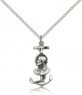 Sacred Heart Anchor Cross Pendant