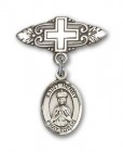 Pin Badge with St. Henry II Charm and Badge Pin with Cross