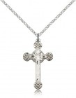 Women's Elaborate Tip Cross Pendant