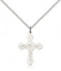 Women's Glass Center Cross Necklace