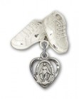 Baby Badge with Miraculous Charm and Baby Boots Pin