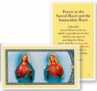 Prayer to Sacred Heart and Immaculate Heart Laminated Prayer Card