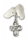 Baby Badge with 4-Way Charm and Baby Boots Pin