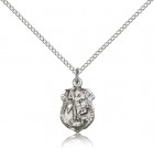 Petite St. Michael The Archangel Shield Pendant