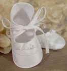 Girls Silk Dupioni Shoe with Rosette