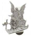 Guardian Angel Visor Clip, Pewter - 2 1/4"H