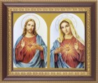 Sacred Heart and Immaculate Heart 8x10 Framed Print Under Glass