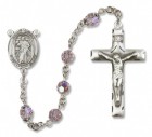 Divine Mercy Sterling Silver Heirloom Rosary Squared Crucifix