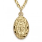 Gold Plated Oval Miraculous Baby Medal  