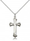Scalloped Edge Women's Cross Necklace