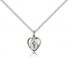 Baby Heart and Cross Pendant