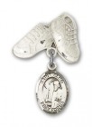 Pin Badge with St. Elmo Charm and Baby Boots Pin
