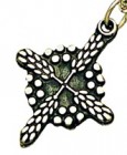 Wheat and Grapes Cross Pendant