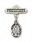 Baby Pin with Miraculous Charm and Godchild Badge Pin