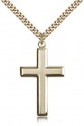 Men's High Polish Cross Pendant Beveled Edge